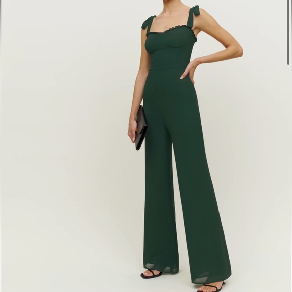 Forest green reformation alfred jumpsuit